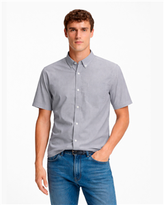 021B - Camisa Rayada Manga Corta Clásica